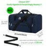 Sporttasche in Marineblau, 40L, mit Schultergurt und mehreren Fächern, ideal für Fitness und Reisen