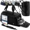 Vielseitige Sporttasche mit Rucksackfunktion, Schuhfach und Nassfach in verschiedenen Farben, ideal für Fitness, Reisen und Outdoor-Aktivitäten.