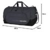 Große, sportliche Reisetasche in modernem, dunklem Grau mit robustem Design, ideal für Reisen, Sport und Klinikaufenthalte.