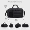 VAVOMIA Reisetasche 40L in Schwarz mit verstellbarem Schulterriemen und verschiedenen Fächern für Schuhe und nasse Kleidung, ideal für Reisen und Sport.