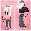 Modische Vllcsla Sporttasche in Rosa und Schwarz, perfekt für Damen, ideal für Fitnessstudio und Reisen, mit integriertem Nassfach und verstellbarem Schultergurt.