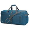 Faltbare Weekender-Reisetasche mit Schuhfach in Blau, ideal für Reisen und Freizeitaktivitäten.