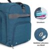 Faltbare Reisetasche in Blau mit integriertem Schuhfach, ideales Handgepäck für Reisen und Sport Aktivitäten.