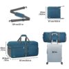 WANDF Reisetasche 65L in Blau mit integriertem Schuhfach, ideal für Reisen und Handgepäck.