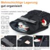 Yooler Rolltop Rucksack in Schwarz, 27L Volumen, wasserabweisend mit organisiertem Innenraum, geeignet für Laptops bis 17,3 Zoll, ideal für Schule, Arbeit und Freizeit.