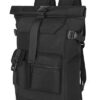 Wasserdichter Yooler Rolltop Rucksack in Schwarz mit 27L Volumen, ideal für Reisen, Uni und Freizeit, ausgestattet mit einem Fach für Laptops bis zu 17,3 Zoll.