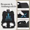 ZHXX Handgepäck Rucksack in modernem Design, schwarz, mit ergonomischen Schultergurten, atmungsaktiver Rückseite, USB-Ladeanschluss und Diebstahlsicherungstasche, ideal für Reisen und Freizeit.