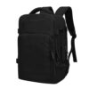 Schwarzer ZHXX Handgepäck Rucksack mit USB-Ladeanschluss und Diebstahlsicherungstasche, ideal für Ryanair Reisen mit kompakten Abmessungen von 40x20x25 cm.
