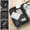 BEIBYE Zwillingsrollen Reisekoffer Set in Champagner-Finish mit offenem Innenraum, organisiert mit Netzfach, Laptop-Tasche und Trennwand für eine optimale Reiseorganisation.