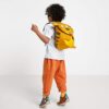 Ergonomischer Kindergarten-Rucksack für Kleinkinder im Tiger-Design in Gelb, ideal für 1-3 Jährige, mit reflektierenden Elementen und Namensschild.