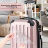 BEIBYE Hartschalen Koffer in Rosa Gold mit glänzender Oberfläche und 360° drehbaren Zwillingsrollen, ideal für Reisen und Kurztrips.