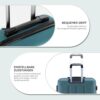 BEIBYE Zwillingsrollen Hardcase Reisekoffer in Dunkelgrün, 76 cm, mit robusten Zwillingsrollen und praktischem Teleskopgriff für müheloses Reisen.