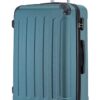 BEIBYE Zwillingsrollen Hardcase Reisekoffer in Dunkelgrün, 76 cm, modernes Design mit robustem ABS-Material und schlagfestem Korpus, ideal für Reisen.
