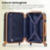 Offener COOLIFE Koffer Trolley aus ABS Hartschale mit robustem Innenleben, elastischem Gurtband und gepolsterten Wänden für optimalen Schutz des Gepäcks.