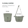 FUCHS & REBELL Crossbody Tasche LUCA in Hell Grün mit flexibler Größe und 3-Punkt-Gurt-System, ideal für Alltag und Ausflüge.