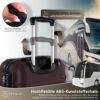 Elegantes 4-teiliges Hartschalenkofferset in Braun aus robustem ABS-Kunststoff mit ausziehbarem Teleskopgriff und 360°-Rollen für müheloses Reisen.