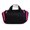 Kindertasche Sporttasche Reisetasche im Zebra-Design für Jungen und Mädchen, schwarz mit rosa Reißverschlüssen, ideal für Sport und Reisen, abmessungen 39 x 25 x 20 cm, 12 Liter Volumen