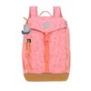 LÄSSIG Kinder Wanderrucksack in Rosa mit gepolsterten Schultergurten, Brustgurt und wasserabweisendem Material, ideal für Outdoor-Abenteuer von Kindern.