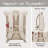 Larkson Rolltop Rucksack in Beige für Damen und Herren mit Laptopfach, ideal für Uni, Reisen und Freizeit. Moderner, wasserabweisender Reiserucksack mit praktischem Design und hohem Tragekomfort.