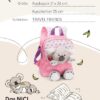 Rosa Kinderrucksack mit einem integrierten Koala-Kuscheltier, geeignet für Kinder im Kindergartenalter, mit verstellbaren Gurten und weichem Rückenbereich.