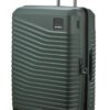 Samsonite Intuo Spinner L Koffer in Olivgrün mit mattierter Oberfläche, integrierten Doppelrollen und einem TSA-Schloss für mehr Sicherheit.