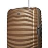 Samsonite Lite-Shock Spinner L Koffer in sandfarbener Ausführung, 75 cm groß und 98,5 Liter Volumen mit robustem Design und 360-Grad-Rollensystem