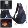 Stilvolle und funktionale Sling Umhängetasche in Blau mit großem Stauraum und wasserabweisendem Material, ideal für Outdoor-Aktivitäten und Reisen.