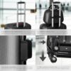 Hochwertiges 4-teiliges Kofferset mit ergonomischem Teleskopgriff, Beauty-Case und 360° drehbaren Rollen, ideal für jede Reise.
