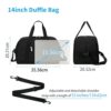 YoKelly Klein Mini Reisetasche in Schwarz, ideale Sport- und Reisetasche mit 18 Litern Volumen, Platz für Sportkleidung und persönliche Gegenstände.