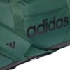 adidas Unisex Essentials Linear Duffel Bag in Collegiate Green/Black mit robusten Tragegurten und sportlichem Design, ideal für Fitness und Reisen.