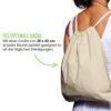 Baumwoll Turnbeutel 38 x 42 cm in neutraler Farbe, ideal für Sport und Alltag, im Set von 25 Stück, OEKO-TEX® zertifiziert und perfekt zum Bemalen.
