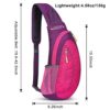 G4Free leichte Brusttasche Sling Rucksack in Rosa und Lila, ideal für Wandern und Reisen, ergonomisches Design und praktische Fächer.
