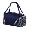 Satch Bloomy Breeze Sporttasche in dunkelblau mit floralen Details, ideal für Sport und Reisen