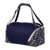 Satch Bloomy Breeze Sporttasche in Marineblau mit floralem Muster und verstellbarem Schultergurt, ideal für Sport und Alltag.