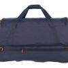 Travelite Trolley Reisetasche mit Rollen, großes und erweiterbares Volumen für Reisen, 98-119 Liter, strapazierfähiges Polyester, stilvolles Design in Marineblau.