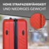 Xonic Design Reisekoffer in Rot – ABS Hartschalenkoffer mit 360° Leichtlauf-Rollen und Sicherheits-Zahlenschloss, ideal für jede Reise.