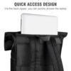 YOKGO Rolltop Rucksack für Damen und Herren, wasserfest mit 15,6 Zoll Laptopfach, ideal für Uni, Schule und Freizeit.