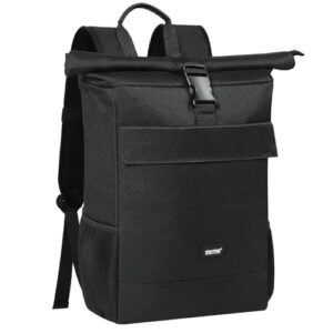 Wasserdichter Rolltop Rucksack für Damen und Herren, ideal für Schule, Reisen und Outdoor-Aktivitäten, mit modernen Tragegurten und praktischer Aufteilung.