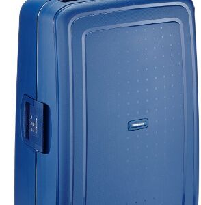 Samsonite S'Cure Spinner L Koffer in Dunkelblau, 75 cm, 102 Liter, mit stabilen drehbaren Rollen und Teleskopgriff.