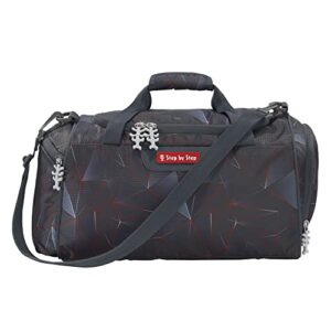 Step by Step Sporttasche Dragon Drako in schwarz-rot mit Nasswäschefach, ideal für Kinder von der 1. bis 4. Klasse, 13L Volumen