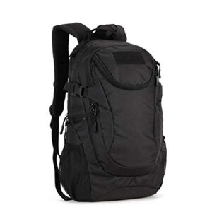 Taktischer Rucksack 25L, Wasserdicht, Trekkingrucksack, Campus Jagdrucksack, Schulrucksack für Herren Damen, Outdoor Rucksack Schwarz