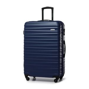 Großer Reisekoffer mit 4 Spinner-Rollen, Hartschale und Teleskopgriff, ideal für große Gepäckstücke