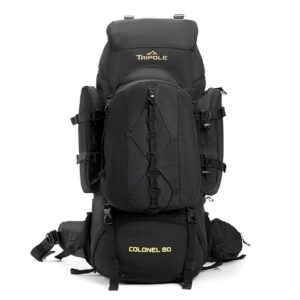 Tripole Rucksack Colonel 95 Liter - Wanderrucksack mit abnehmbarem Teil, wasserdicht und atmungsaktivem Rückenpaneel