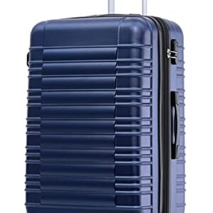 Beibye Zwillingsrollen Reisekoffer Koffer Trolleys Hartschale M-L-XL-Set (Dunkelblau, XL) - Drei zusammenklappbare Reisekoffer mit robusten Rollen und hohem Stauraum