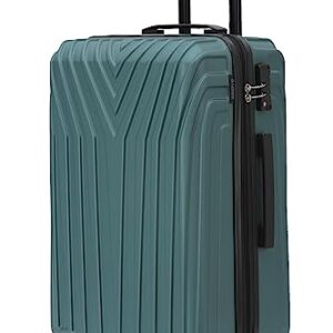 Beibye Kofferset mit Rollkoffer, Hartschale und TSA-Schloss in Dunkelgrün, 76 cm groß