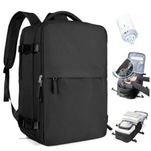 Vakuum Rucksack für Damen, Airbag Rucksack mit Vakuumsystem für Reisen, wasserdicht und atmungsaktiv, perfekt für Ryanair, EasyJet und Wizz Air