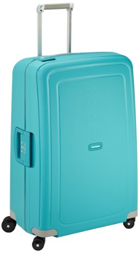 Samsonite S'Cure Hartschalenkoffer 75 cm Groß mit TSA-Schloss und vier Rollen, leichter Reisekoffer in Aqua Blue Farbe