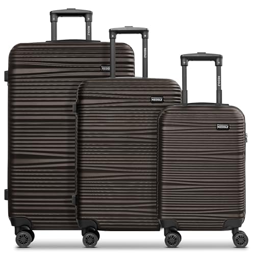 Hartschalen Koffer-Set 3-teilig für Reisen, leichte Trolleys aus ABS-Material mit TSA-Schloss und Doppelrollen für Damen & Herren