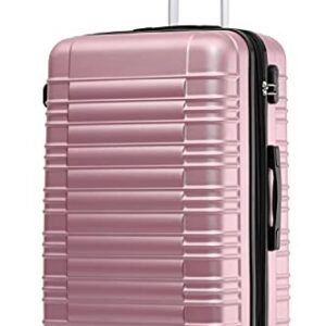 Reisekoffer mit Zwillingsrollen, harte Schale und Griff in Rosa für Mittel bis Großformat