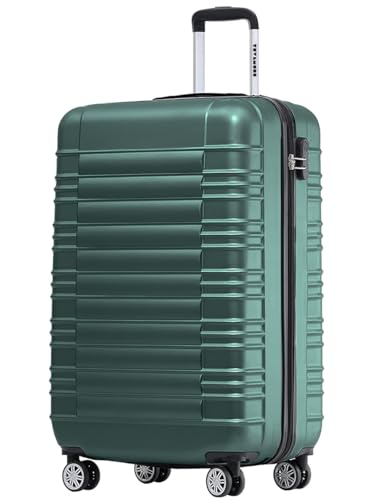 Handgepäck-Koffer 55x40x20 cm, Reisekoffer mit Rollen, grün, hartschalenkoffer klein